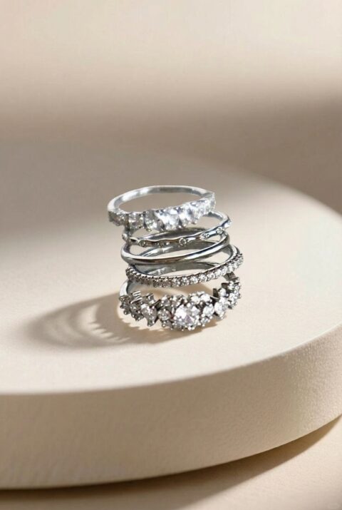Glam Rings in Silver