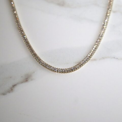 Tennis Necklace in Gold