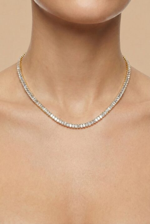 Tennis Necklace in Gold