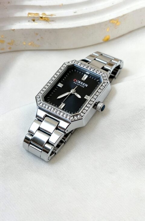 Artemis Watch in Silver and Black